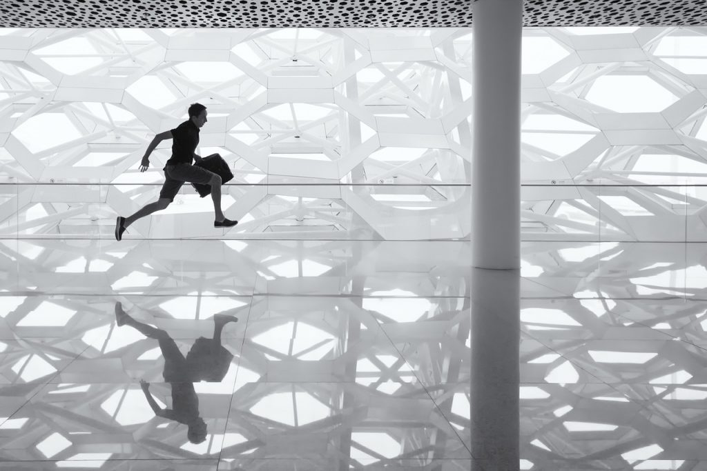 running man, glass floor, reflection-1149787.jpg